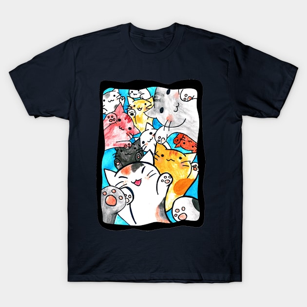 Manga cats conquer the world T-Shirt by superpixus